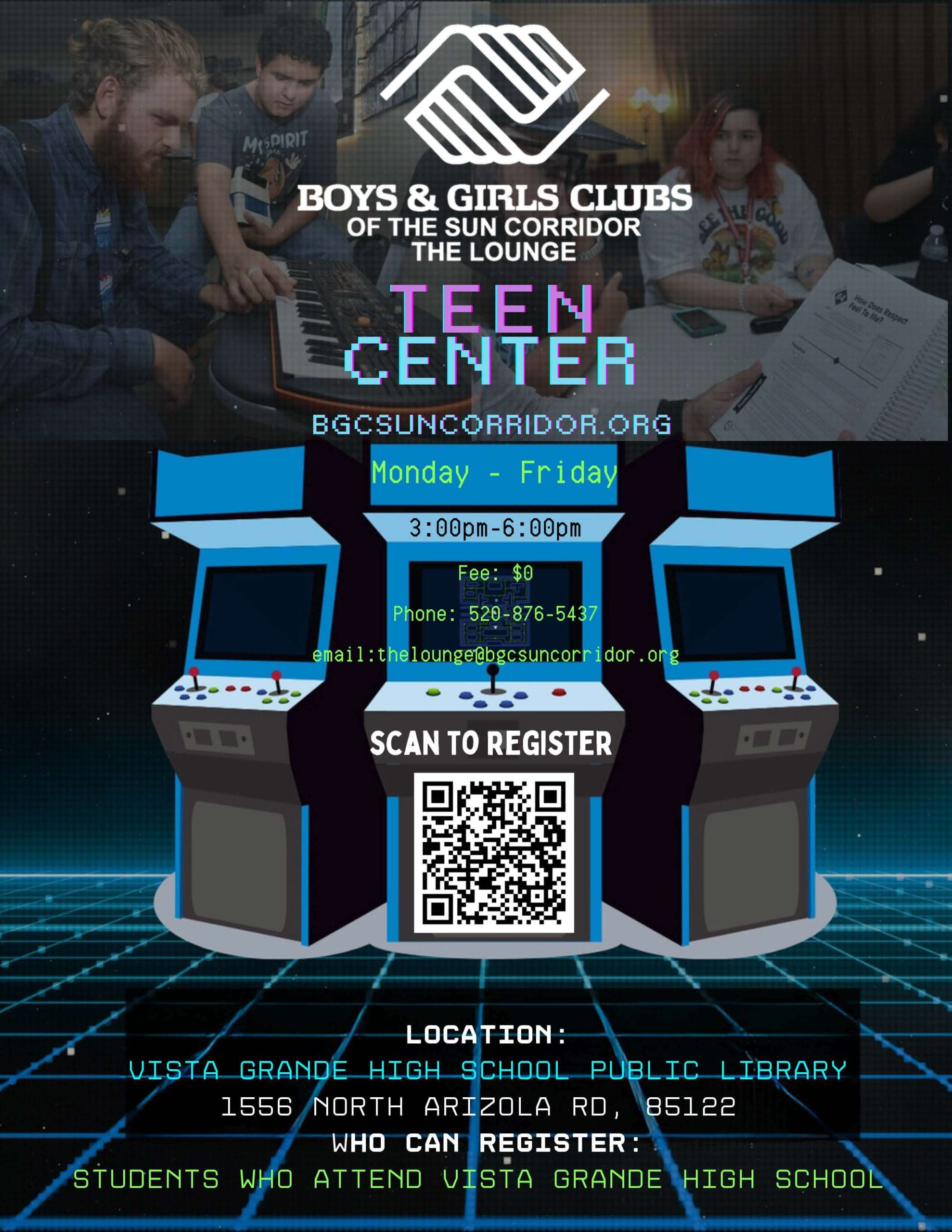 Teen Center Program Flyer